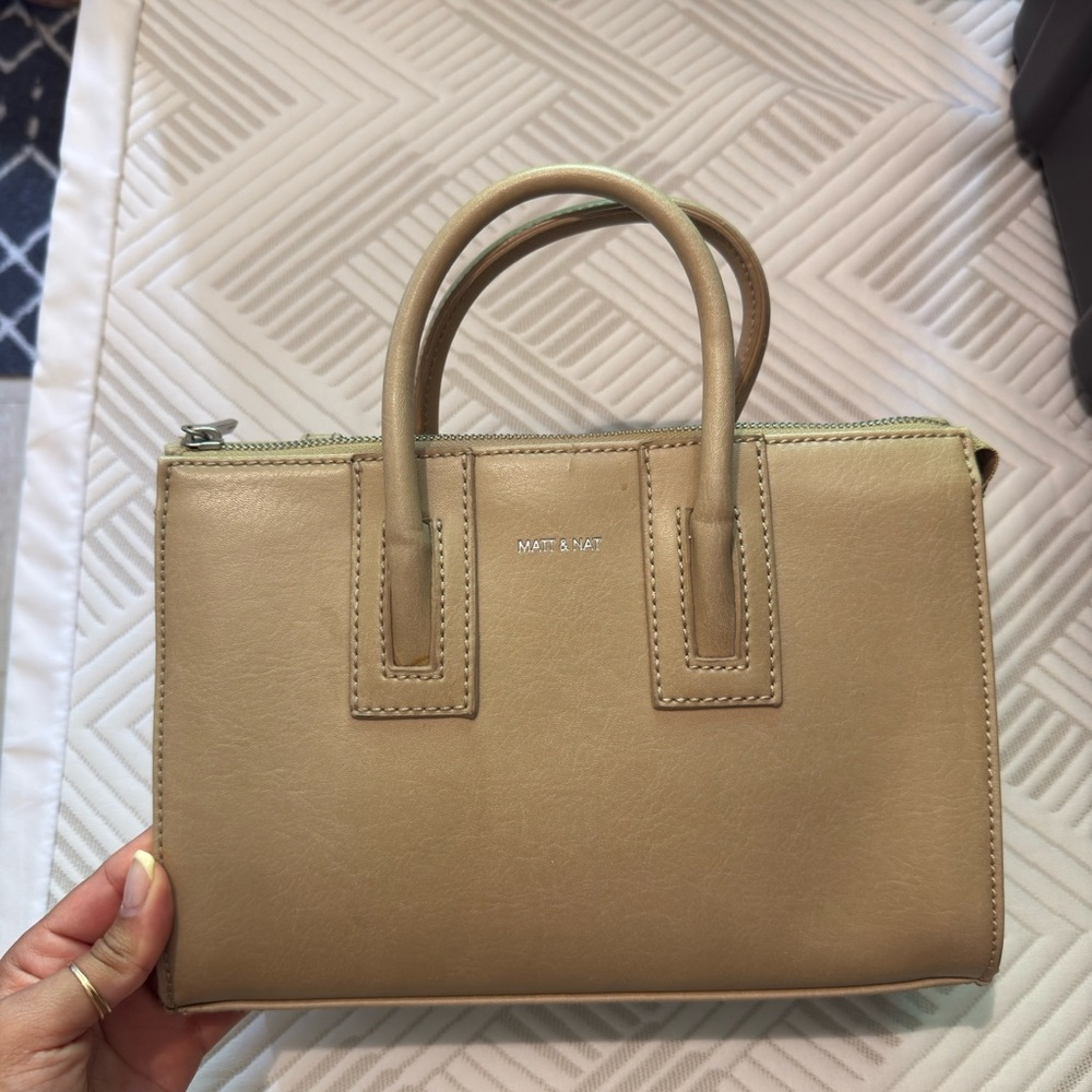 Matt & Nat Tan Satchel with Structured Design